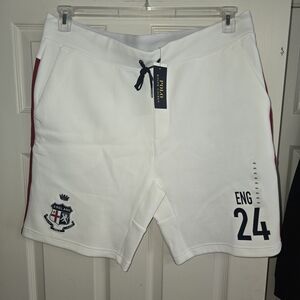 Polo by Ralph Lauren White Shorts with Navy Accents